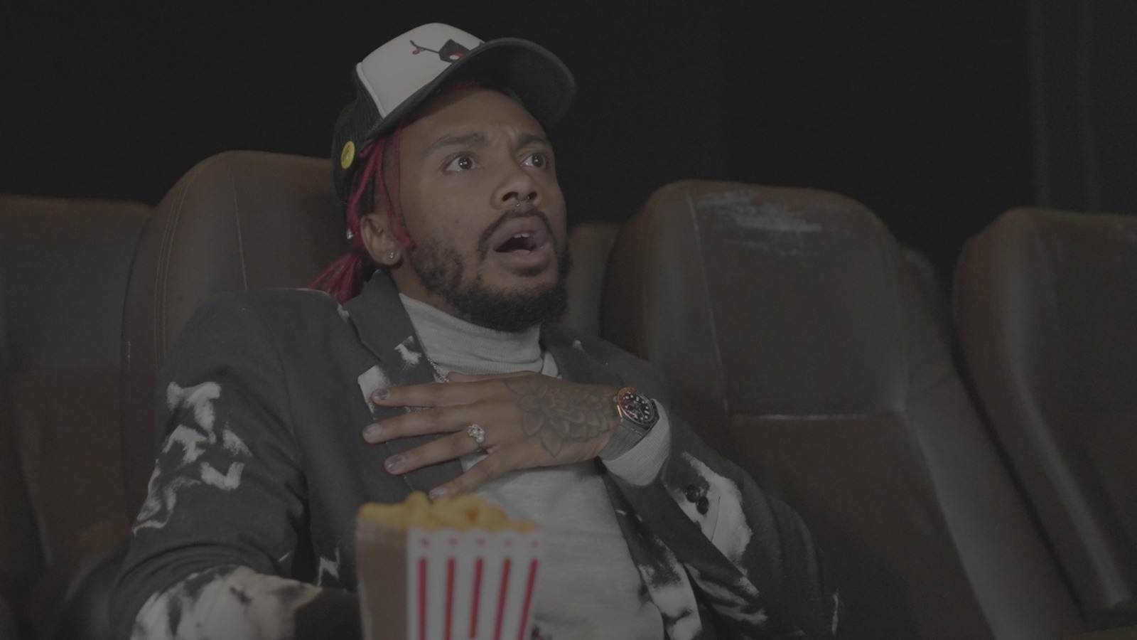Lex Scope watching a film at a Scope Screenings night
